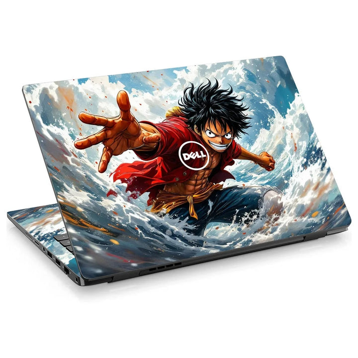 3D Embossed Laptop Skin - Luffy Straw Hat Water