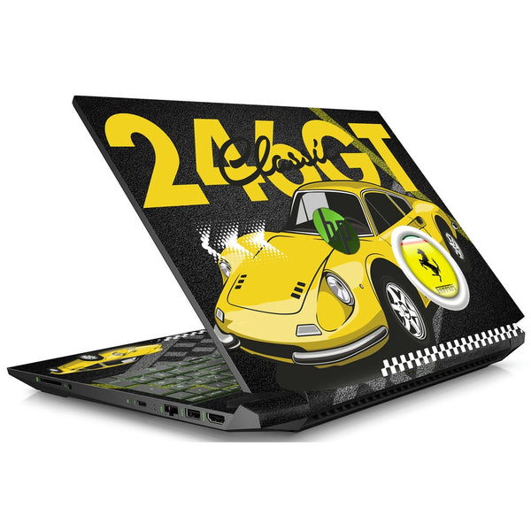 HP Laptop Skin - Yellow 24 GT Classic Sports Car