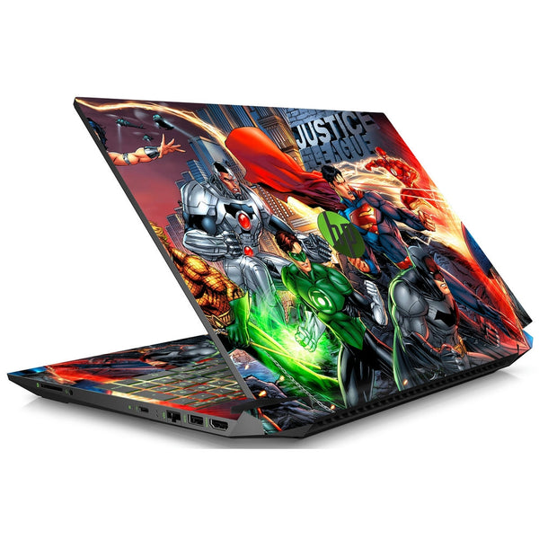 HP Laptop Skin - Justice League Heroes Battle Scene