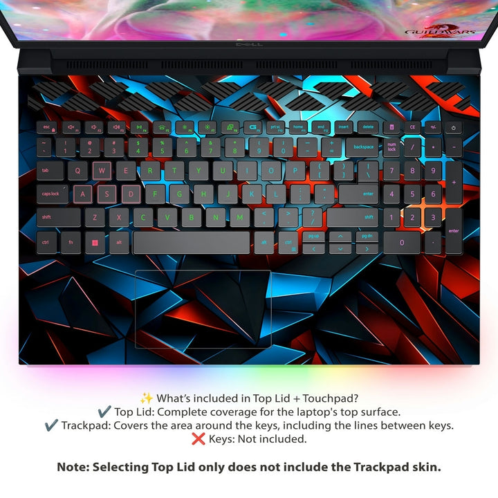 Dell Laptop Skin - Crimson Shards