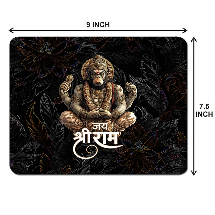 Mouse Pad - Hanuman Jai Shri Ram Art