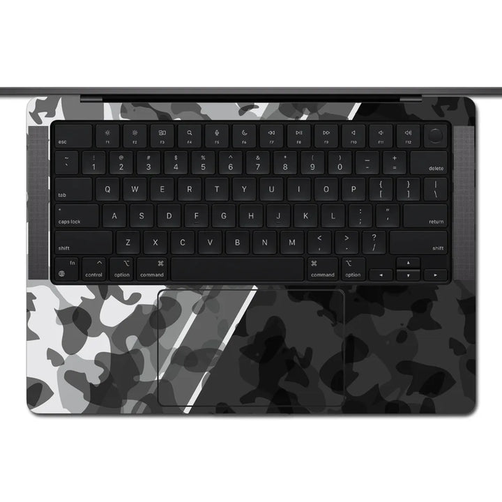 MacBook Laptop Skin - Digital White Grey Geometric Camo