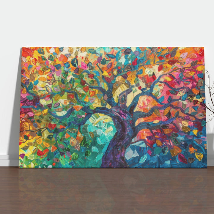 Canvas Painting - Vibrant Tree of Life