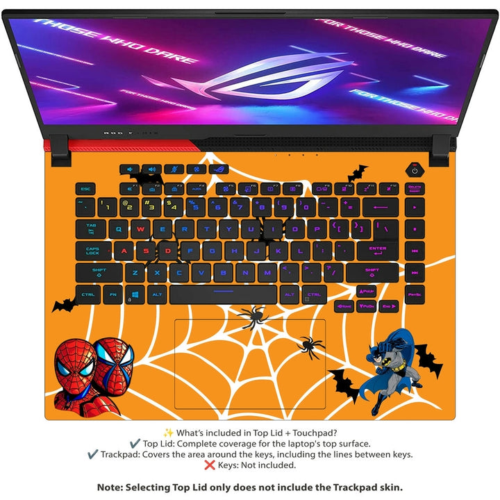 Asus Laptop Skin - Spiderman vs Batman Web
