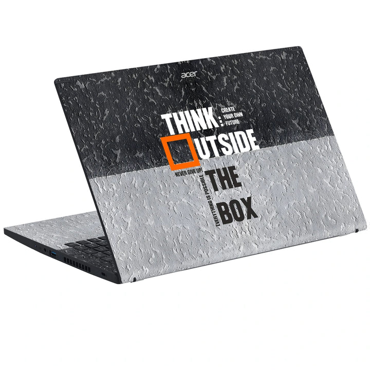 3M Material Textured Embossed Laptop Skin - Motivational Think Outside the Box