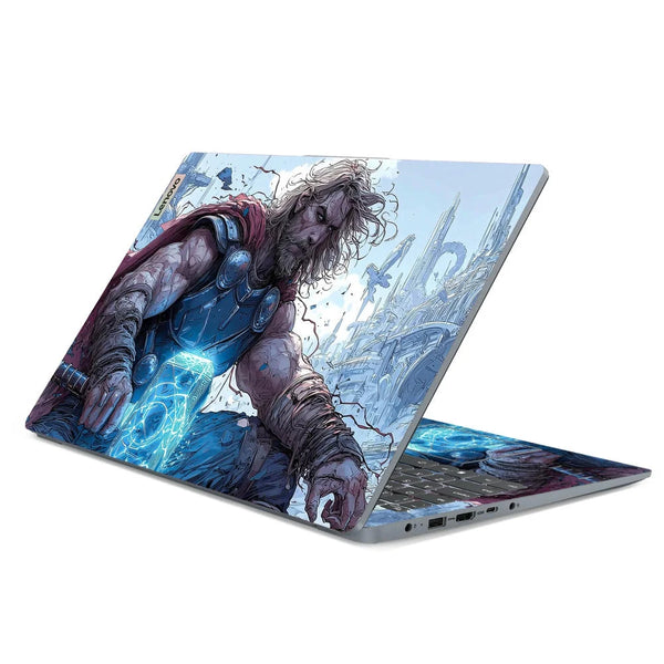 3D Embossed Laptop Skin - Thor with Lightning