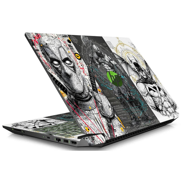 3D Embossed Laptop Skin - Deadpool Wolverine Art