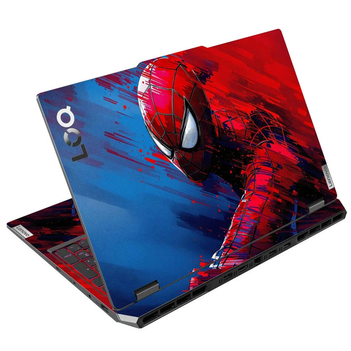 3D Embossed Laptop Skin - Red and Blue Spider
