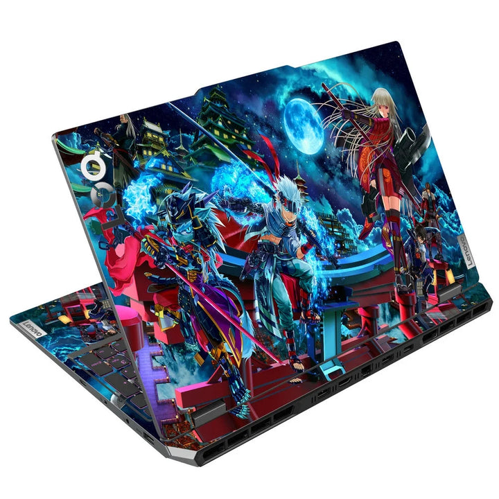 3D Embossed Laptop Skin - Futuristic Anime Battle Art