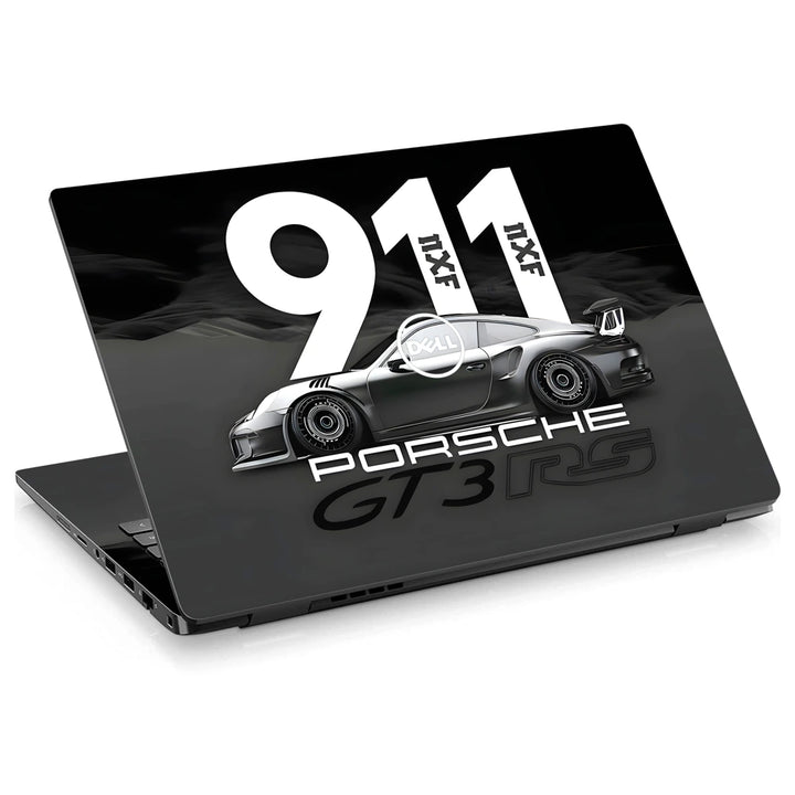 3M Material Textured Embossed Laptop Skin - Porsche 911 GT3 RS Abstract Art