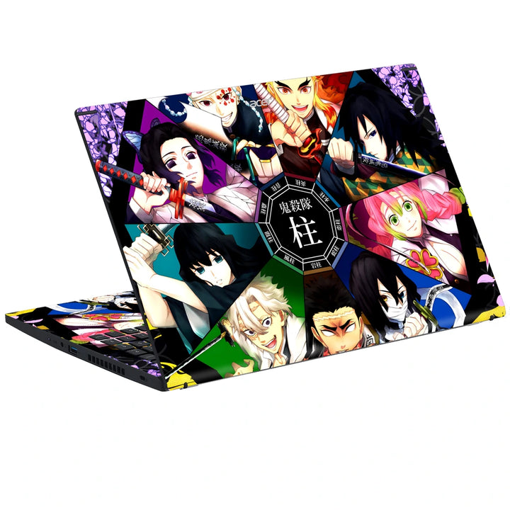 3M Material Textured Embossed Laptop Skin - Demon Slayer Rengoku Fire Pillar Art