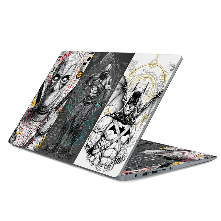 3D Embossed Laptop Skin - Deadpool Wolverine Art