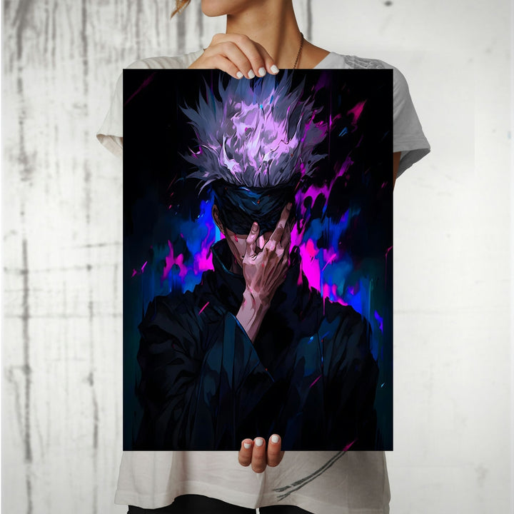 High-Quality Metal Posters - Anime Satoru Gojo SG10 | Vibrant Colors ...