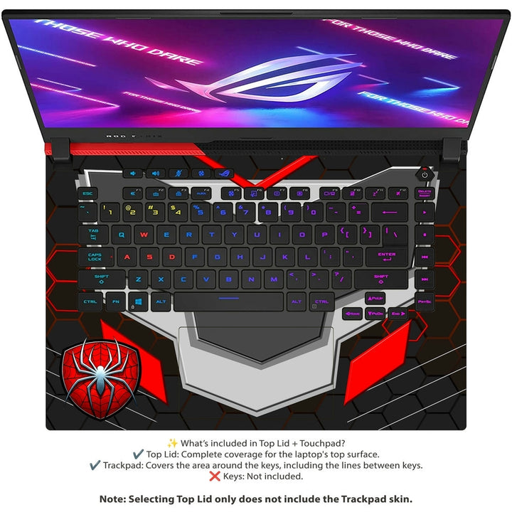 Asus Laptop Skin - Spiderman Web Emblem