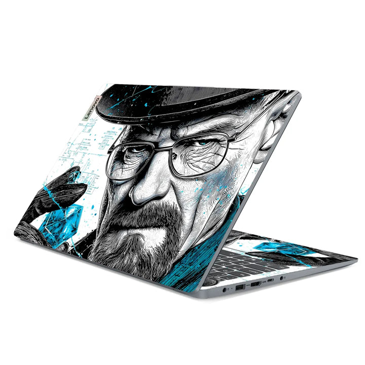 3M Material Textured Embossed Laptop Skin - Breaking Bad Heisenberg Blue Pop Art