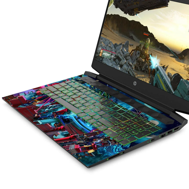 3D Embossed Laptop Skin - Futuristic Anime Battle Art