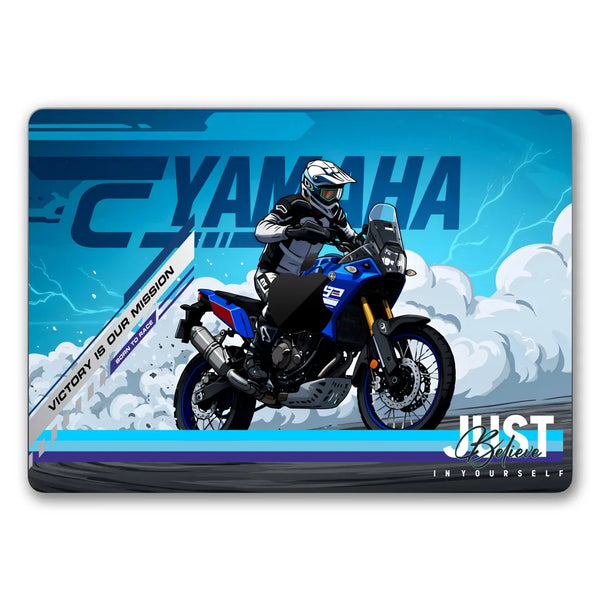 MacBook Laptop Skin - Yamaha R1 Blue White Supersport