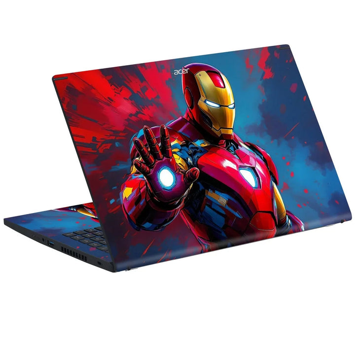 3D Embossed Laptop Skin - Spider-Man Suit Red Blue Back