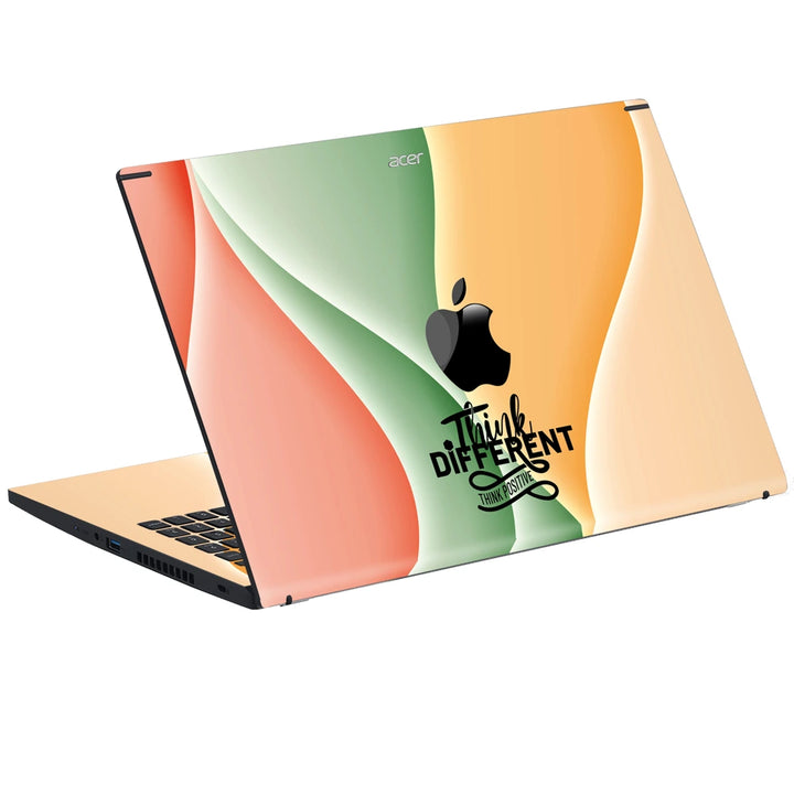 3M Material Textured Embossed Laptop Skin - Apple Wavy Think Different Mantra