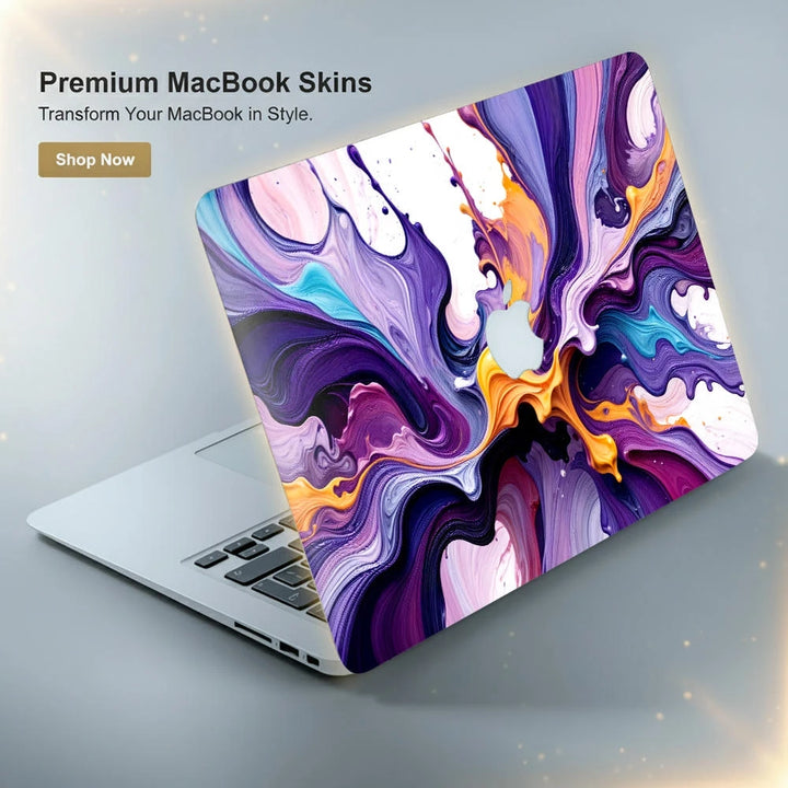 Purple White Colors Laptop Skin for MacBook | Buy Online Now – SkinsLegend