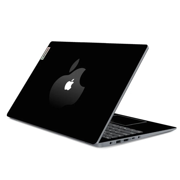 3M Material Textured Embossed Laptop Skin - Apple Logo Minimal Black Glow