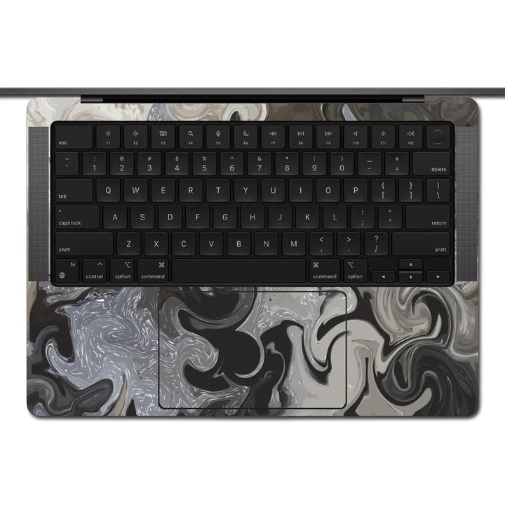 MacBook Laptop Skin - Abstract Monochrome Black White Marble