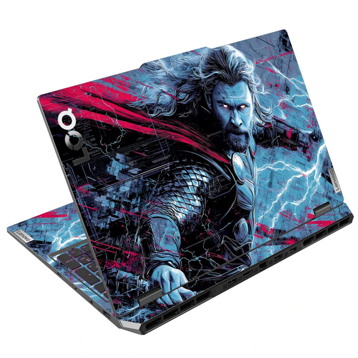 3M Material Textured Embossed Laptop Skin - Thor Mjolnir Lightning Strike Art