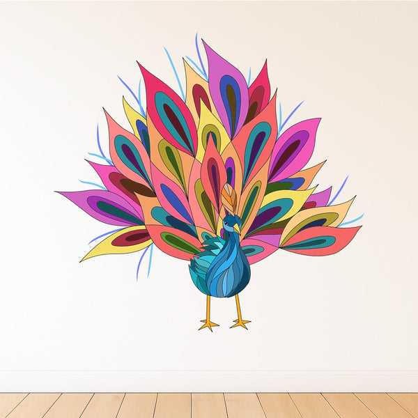 Wall Decal - Colorful Peacock