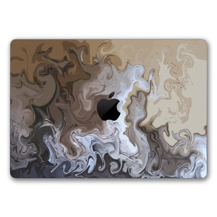 MacBook Laptop Skin - Abstract Grey White Flowing Marble
