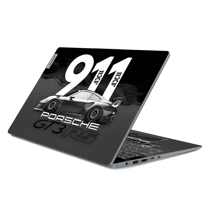 3M Material Textured Embossed Laptop Skin - Porsche 911 GT3 RS Abstract Art