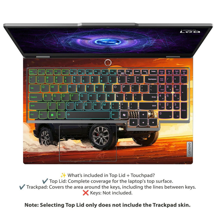 3D Embossed Laptop Skin - Thar Jeep Off-Road