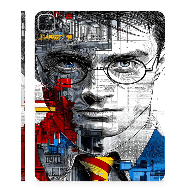 3D Embossed Tablet Skin HP Wizard Sketch Art