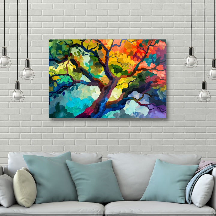 Canvas Painting - Colorful Expressionist Tree