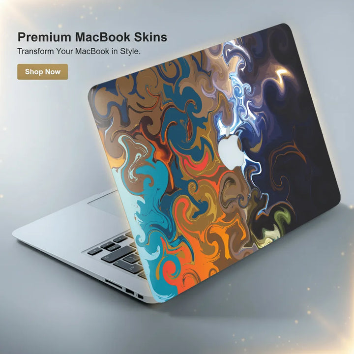 MacBook Laptop Skin - Abstract Vibrant Pink Energy Swirl