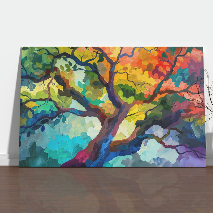 Canvas Painting - Colorful Expressionist Tree