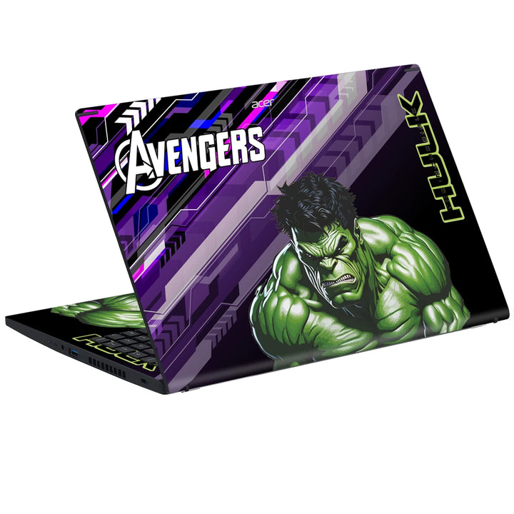3M Material Textured Embossed Laptop Skin - Hulk Comic Splash Purple Art