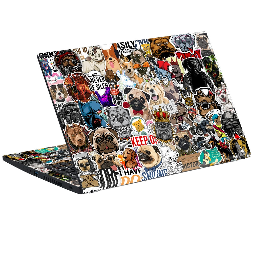 Shop Cute Dog Sticker Bomb Laptop Skin for Acer | Buy Online Now ...