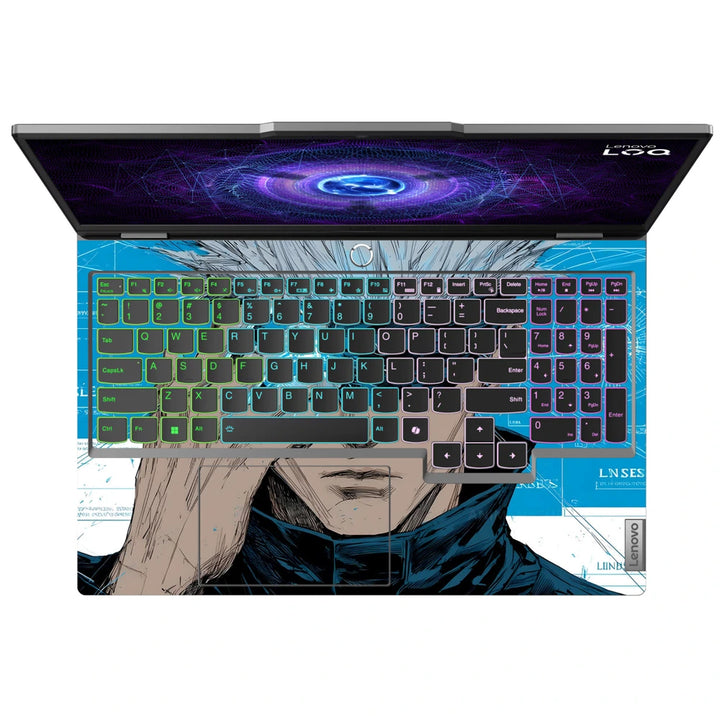 3M Material Textured Embossed Laptop Skin - Jujutsu Kaisen Gojo Satoru Pop Art