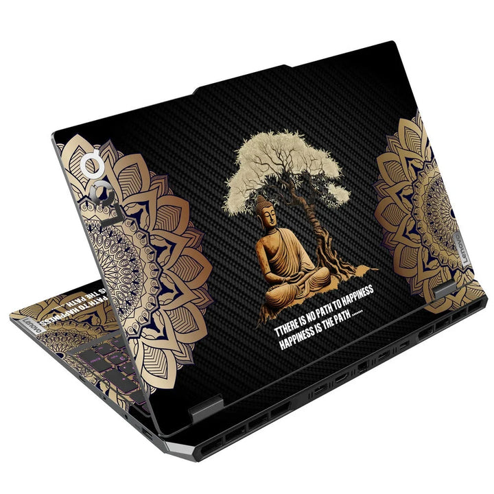 3D Embossed Laptop Skin - Meditating Buddha Mandala
