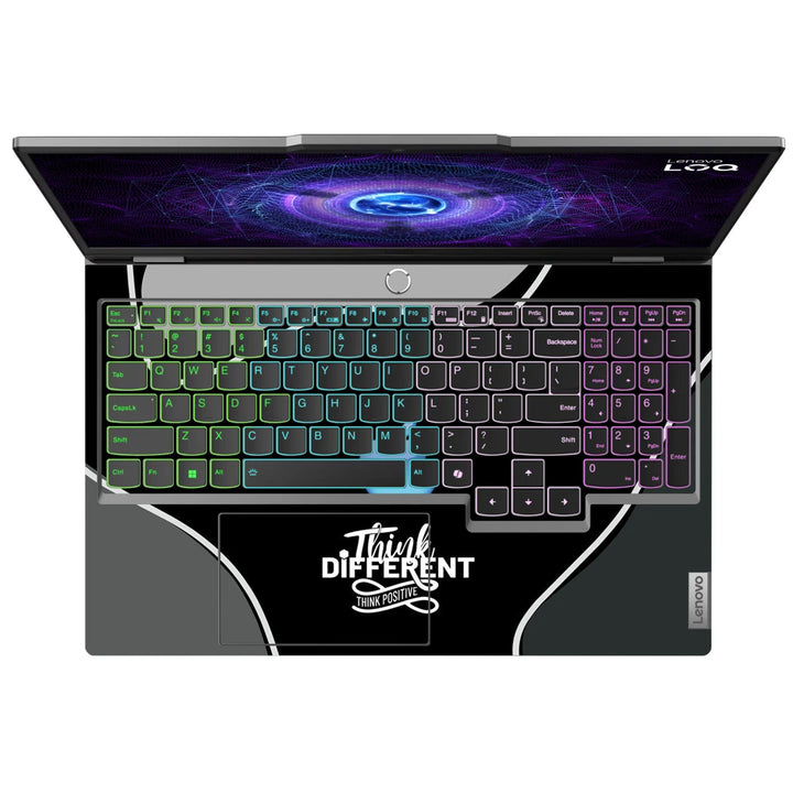 3M Material Textured Embossed Laptop Skin - Apple Blue Logo Think Different