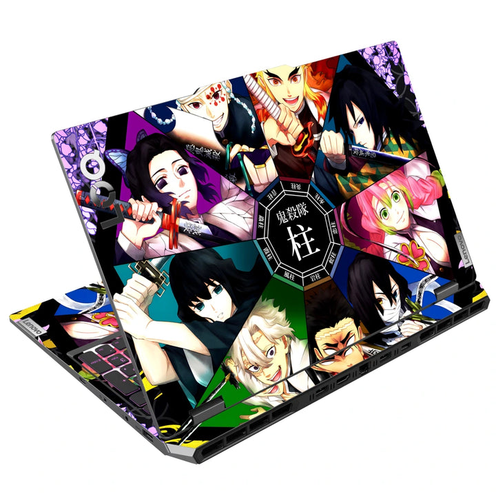 3M Material Textured Embossed Laptop Skin - Demon Slayer Rengoku Fire Pillar Art