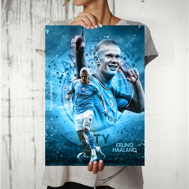 Metal Poster - Footballer Erling Haaland EH04
