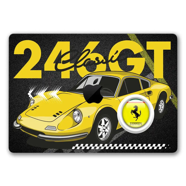 MacBook Laptop Skin - Yellow 24 GT Classic Sports Car
