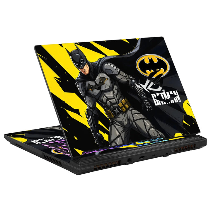 3M Material Textured Embossed Laptop Skin - The Batman Yellow Slash Art