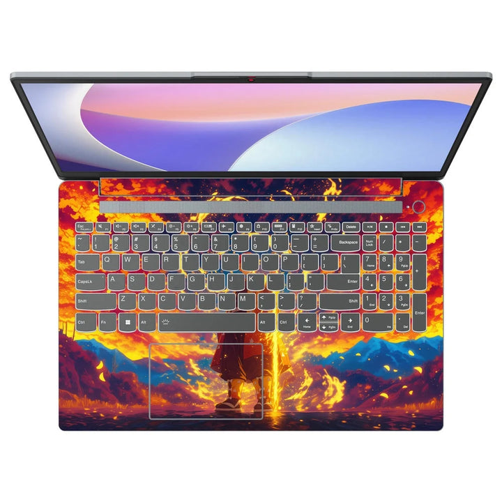 3D Embossed Laptop Skin - Zenitsu in Sunset