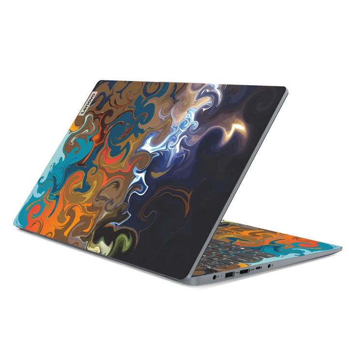 3M Material Textured Embossed Laptop Skin - Abstract Vibrant Pink Energy Swirl