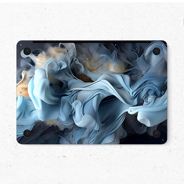 MacBook Laptop Skin - Abstract Soft Blue Smoke Fluid Art