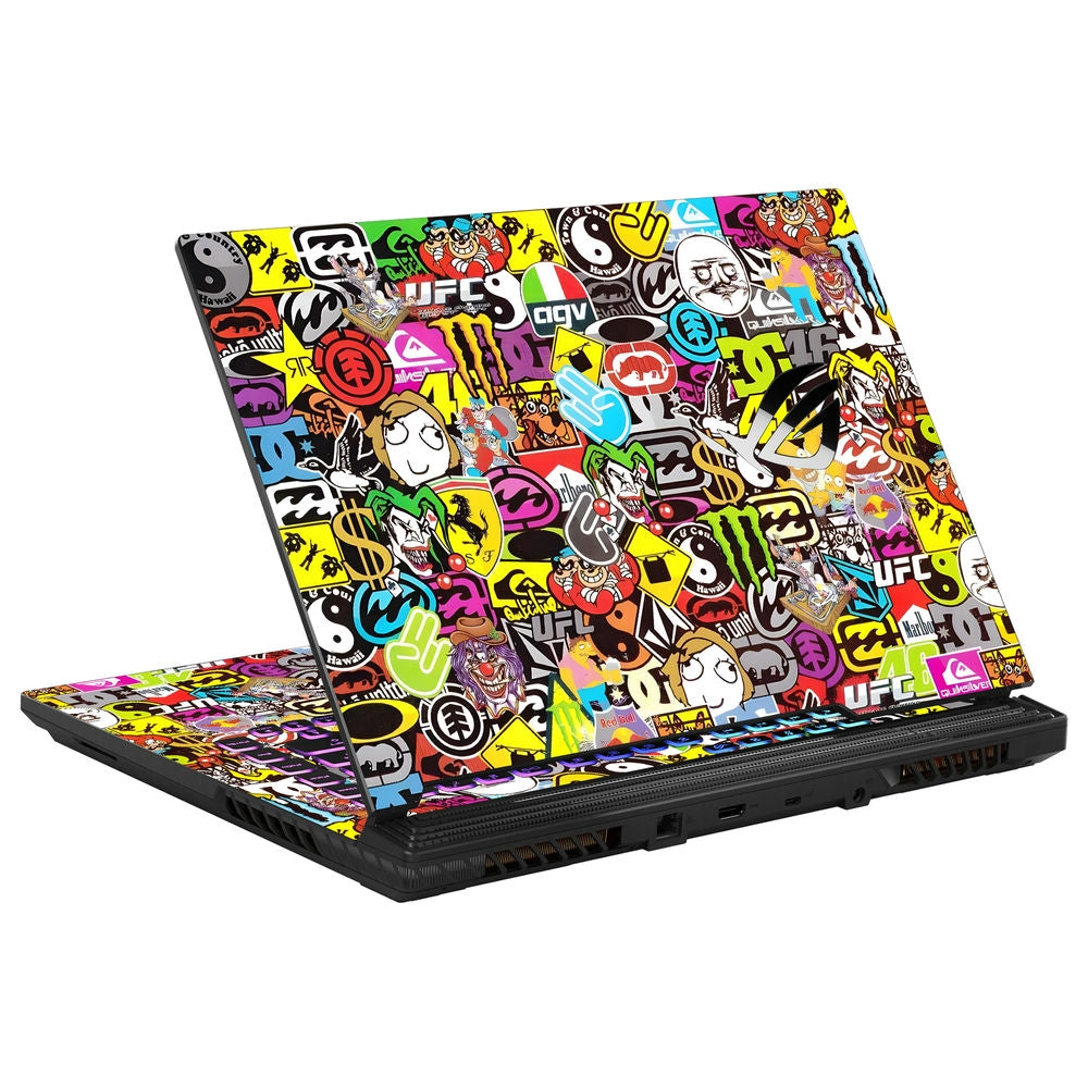 Shop Monster Sticker Bomb Laptop Skin for Asus | Buy Online Now ...
