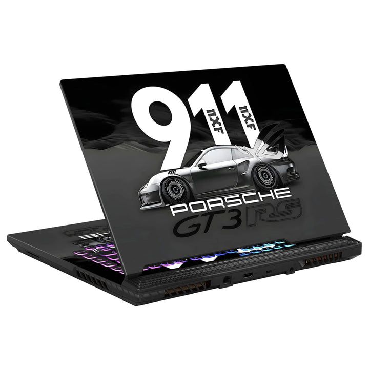 3M Material Textured Embossed Laptop Skin - Porsche 911 GT3 RS Abstract Art