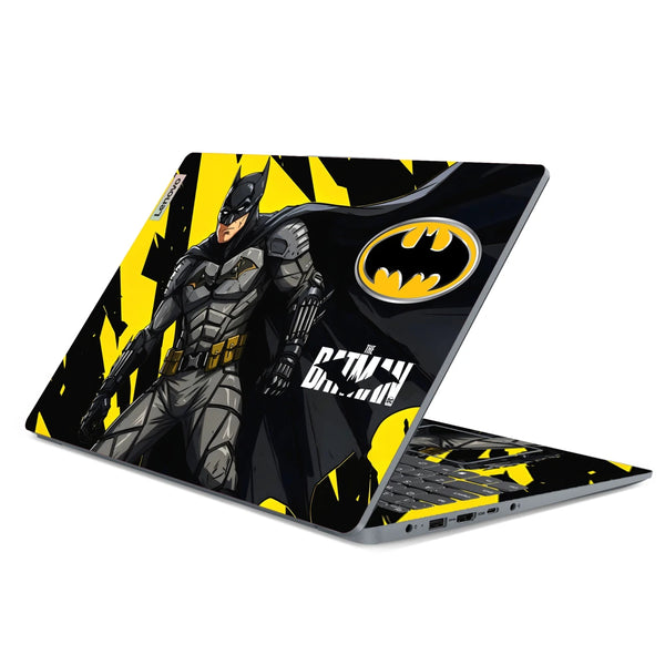 3M Material Textured Embossed Laptop Skin - The Batman Yellow Slash Art